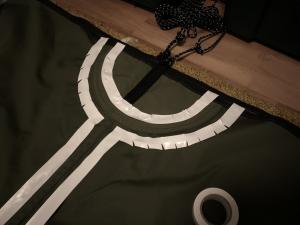 SOTO Labo（ソトラボ） cotton kokage tarp シームグリップ塗り方　マスキング